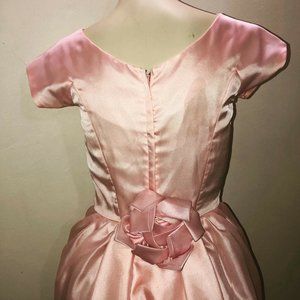 Vintage 50s Organza Bubble Dress Pink Party Dress - image 1